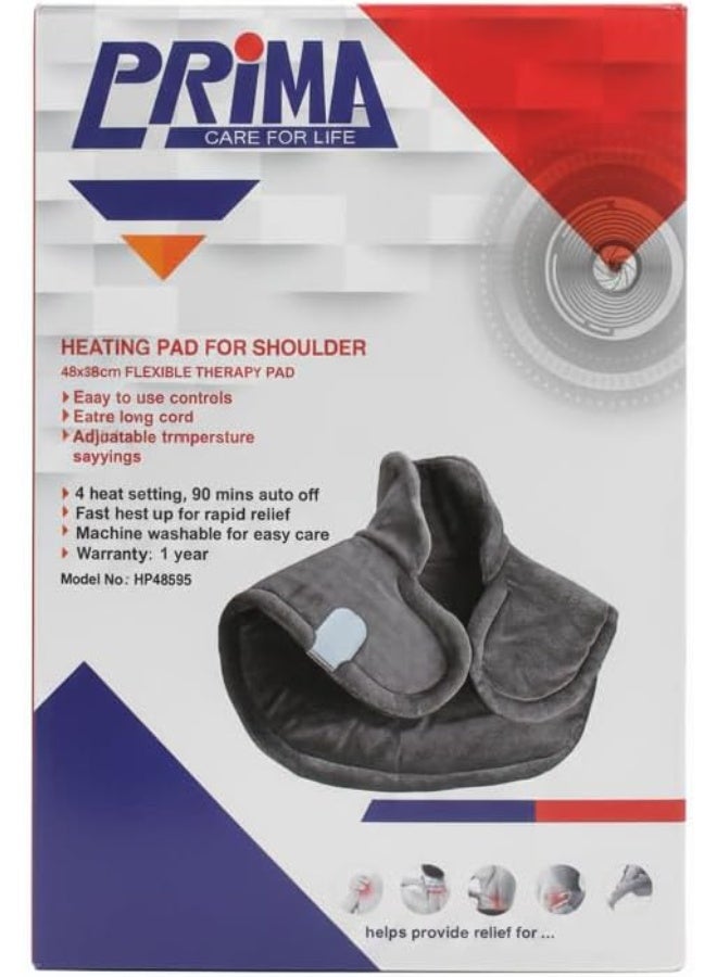PRIMA Electric Shoulder Heating Pad – Muscle and Neck Pain Relief with Therapeutic Heat - Image 1