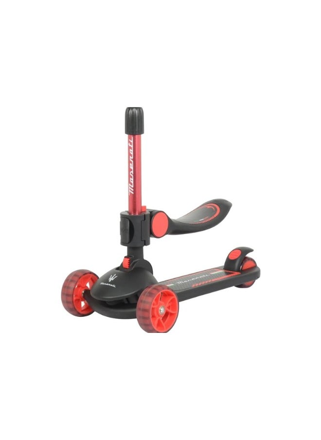 Kid's Scooter 3 Wheels Big Pedal Foldable Kick Scooter with Music, Height Adjustable with LED Light Wheels  - Image 3