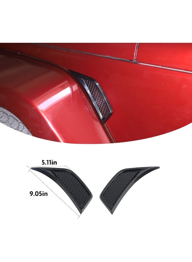 Jimen Jimen Compatible with 2007-2018 Jeep Wrangler JK & Unlimited, 2PCS Car Side Fender Air Vent Cover Trim Exterior Accessories (Black) - Image 3
