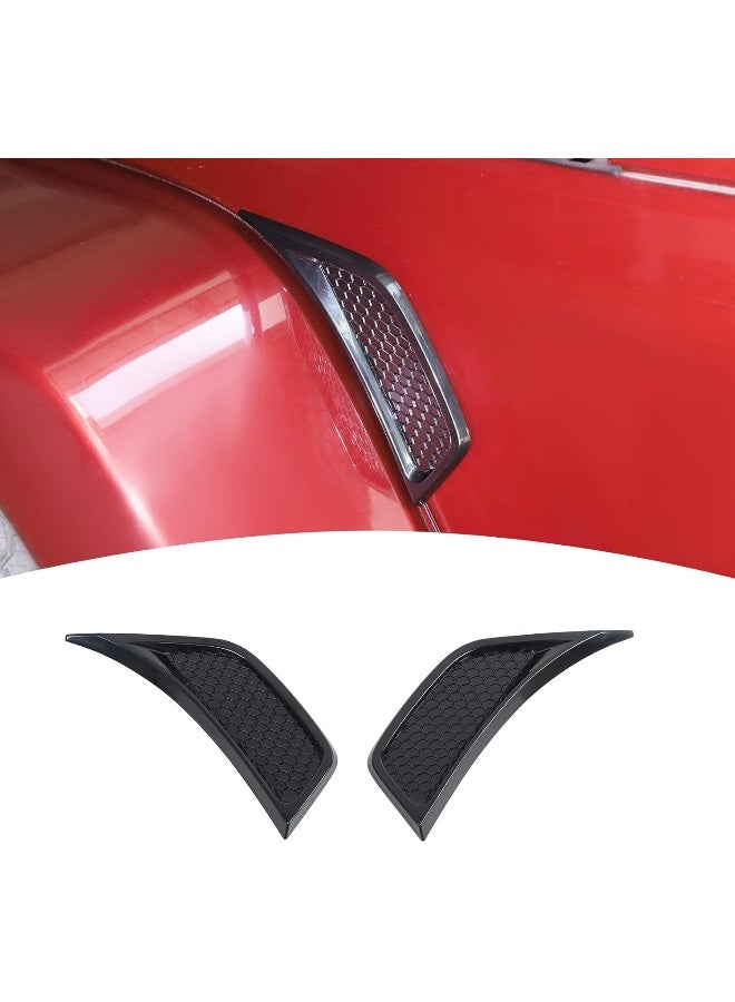 Jimen Jimen Compatible with 2007-2018 Jeep Wrangler JK & Unlimited, 2PCS Car Side Fender Air Vent Cover Trim Exterior Accessories (Black) - Image 1