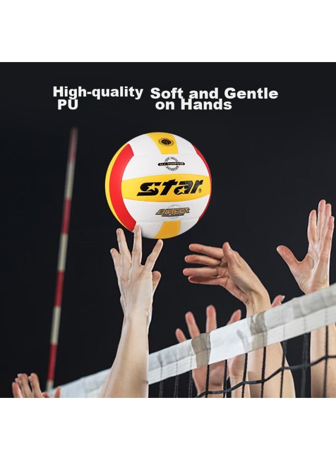 Star Sata Volleyball For Middle School Entrance Exam, Student Physical Test Standard Pu Soft And Hard Volleyball For Competition, Size 5, Vb4055  - Image 3