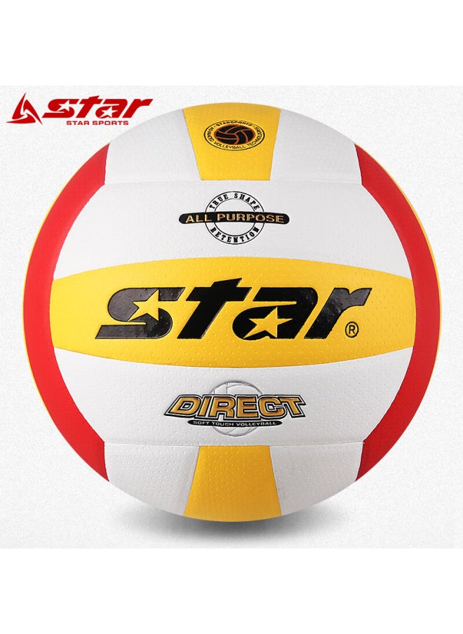 Star Sata Volleyball For Middle School Entrance Exam, Student Physical Test Standard Pu Soft And Hard Volleyball For Competition, Size 5, Vb4055  - Image 1