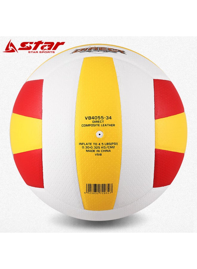 Sata Volleyball For Middle School Entrance Exam, Student Physical Test Standard Pu Soft And Hard Volleyball For Competition, Size 5, Vb4055