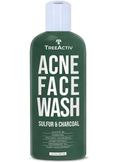 TreeActiv Acne Face Wash Sulfur & Charcoal 3.4 fl oz 100ml  - Image 1