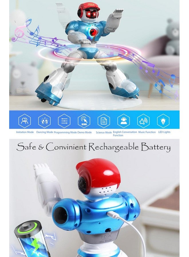 ماجيك واند روبوت ماجيك واند ريموت كنترول قابل لإعادة الشحن، مستشعر إيماءات، رقص، وقابل للبرمجة للأطفال مع أضواء وصوت. [أبيض] [عبوة من قطعة واحدة] - Image 4