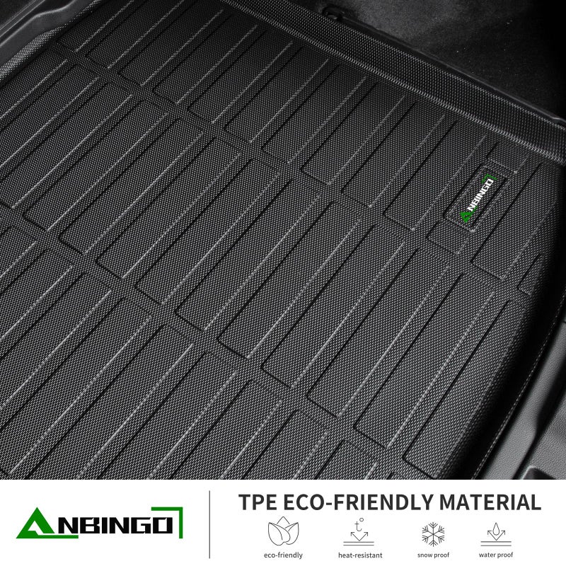 ANBINGOÂ® Cargo Liner for 2025 2026 CR-V Hybrid, 2024 CR-V, 2023 CR-V Hybrid (Cargo Tray in Highest Position) Fit CRV Hybrid Automotive Trunk Mat Accessories - Black - Image 4