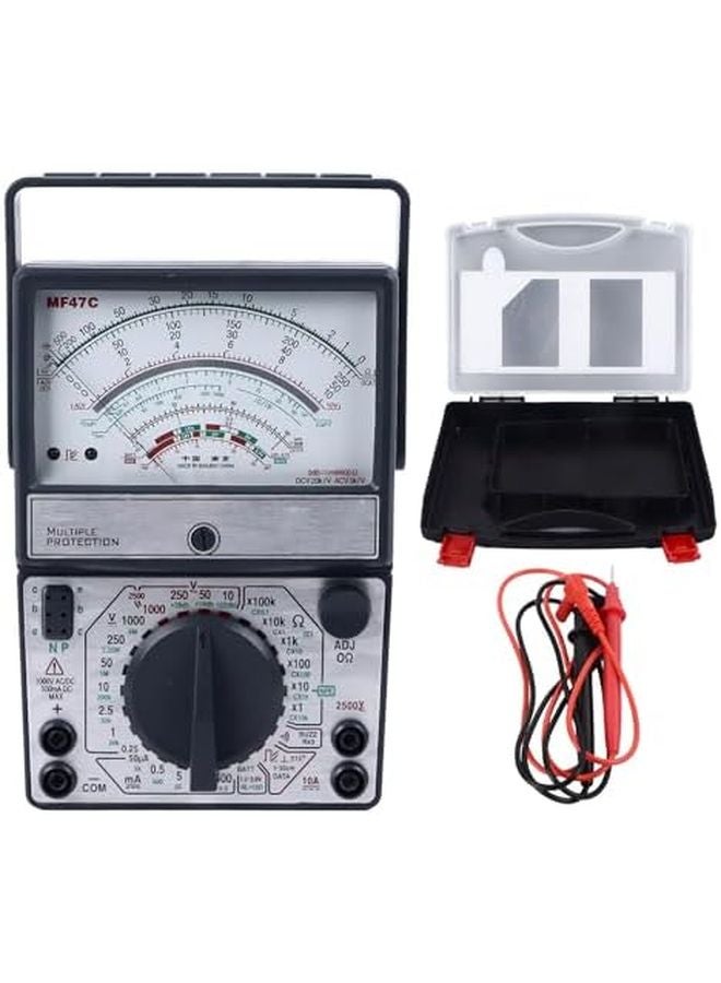 MF47C مقياس متعدد تماثلي مع صافرة مضادة للاحتراق، مدمج ومحمول للاستخدام المنزلي والصناعي، مصنوع من مادة ABS - Image 2