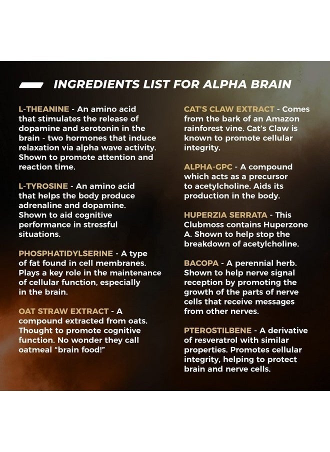 Onnit Alpha Premium Nootropic Brain Supplement 60 Count for Concentration, Brain - Memory Support & Brain Booster for Men & Women  - Image 3