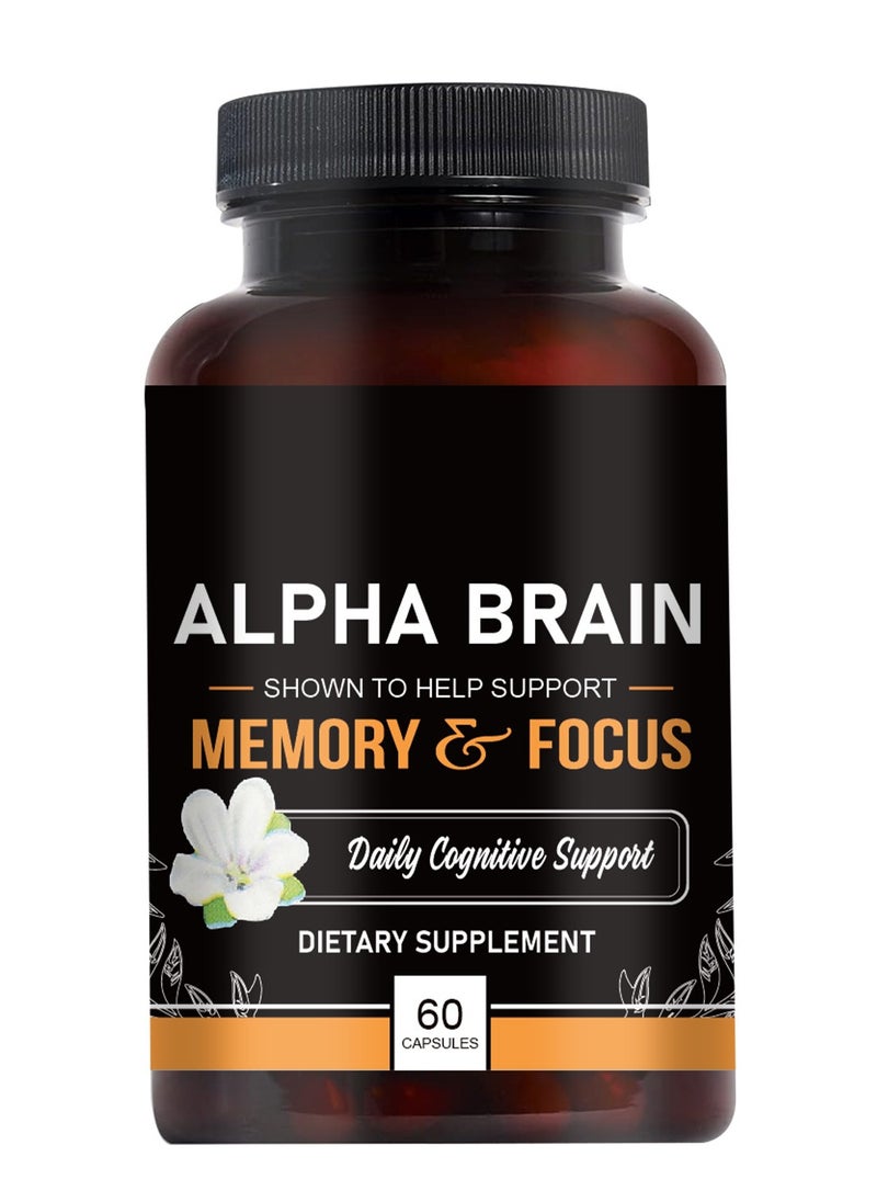 Onnit Alpha Premium Nootropic Brain Supplement 60 Count for Concentration, Brain - Memory Support & Brain Booster for Men & Women  - Image 1