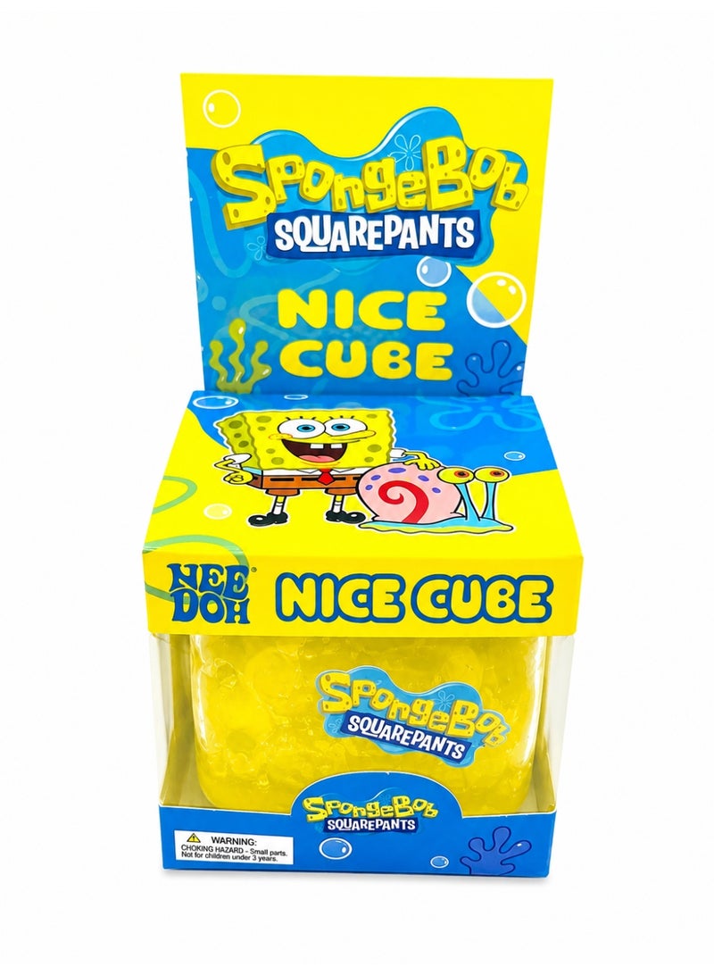Nee Doh Sponge Bob Limited Edition Nice Cube Stress Relief Fidget Toy, Soft Squishy Sensory Squeeze Cubes, - Image 1