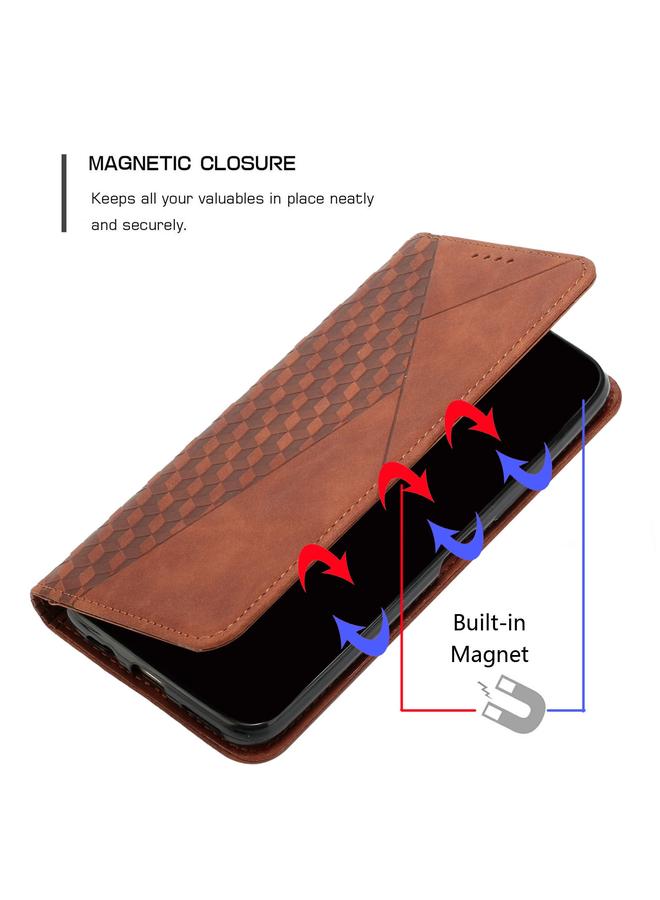 S-TOP Case For Realme 12 Pro+ Diamond Splicing Skin Feel Magnetic Leather Phone Case - Image 4