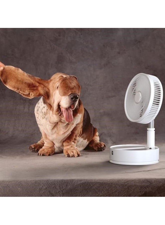 Portable Standing Fan with Remote Control 10" Foldable Fan Standing Timer 7200mAh Adjustable Height Floor Fan Quiet with Bag 5 Speeds Desk Fan for Bedroom Home Office Camping  - Image 3