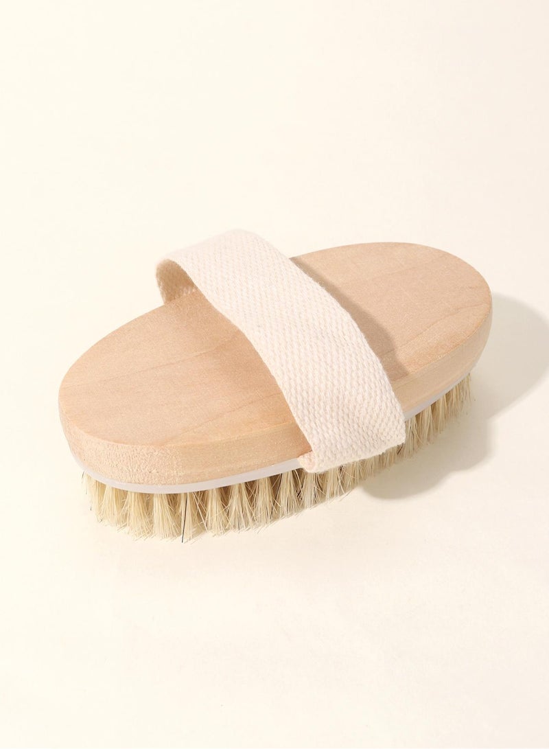 شي إن فرشاة استحمام بشعيرات طبيعية قابلة للإزالة – لتقشير الجسم وتدليك الظهر للبشرة الناعمة - Image 2