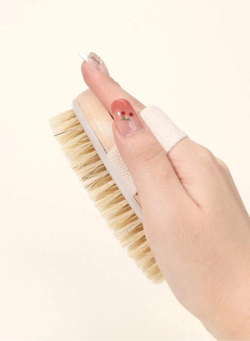 شي إن فرشاة استحمام بشعيرات طبيعية قابلة للإزالة – لتقشير الجسم وتدليك الظهر للبشرة الناعمة - Image 3