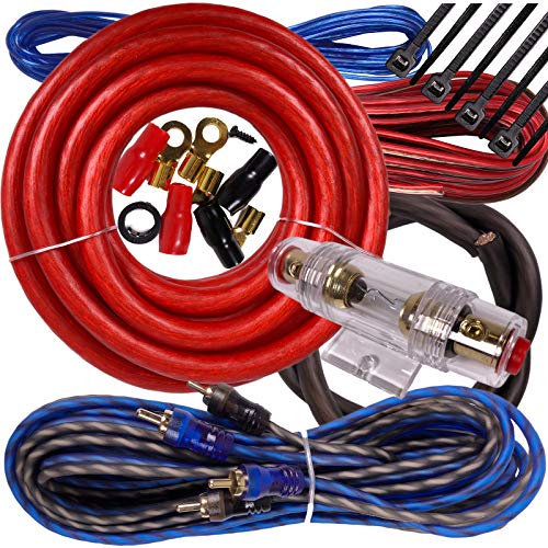 Gravity Complete 2500W Gravity 4 Gauge Amplifier Installation Wiring Kit Amp Pk2 4 Ga Red - for Installer and DIY Hobbyist - Perfect for Car/Truck/Motorcycle/Rv/ATV, 2500W / RED - Image 1
