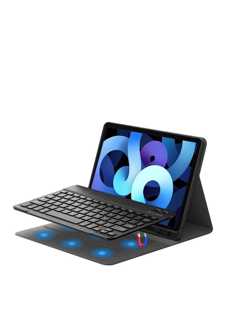 URBBKING - Stand Folio Detachable Wireless Bluetooth Keyboard Cover Soft TPU Back Case with Pencil Holder for iPad Air 13-Inch M2 (2024) / iPad Air 13‑Inch M3 (2025), Air 6 2024 (6th Generation) M2 13-Inch Black - Image 1