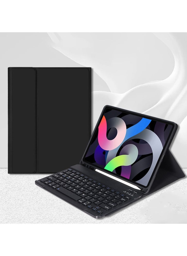 URBBKING - Stand Folio Detachable Wireless Bluetooth Keyboard Cover Soft TPU Back Case with Pencil Holder for iPad Air 13-Inch M2 (2024) / iPad Air 13‑Inch M3 (2025), Air 6 2024 (6th Generation) M2 13-Inch Black - Image 1