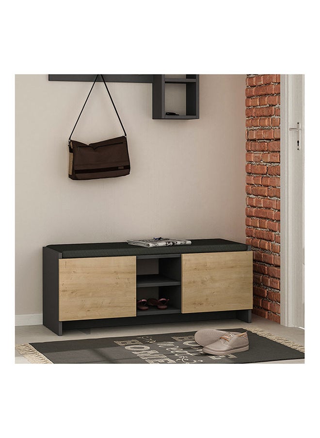 Mourah Zulla Bench & Shoe Cabinet - 8 Pairs - Dark Grey/Oak - 2 Years Warranty - pzsku/Z799CA2B666777BF8D722Z/45/_/1653390521/a0d076c0-7efe-4466-b12c-da76576ac320