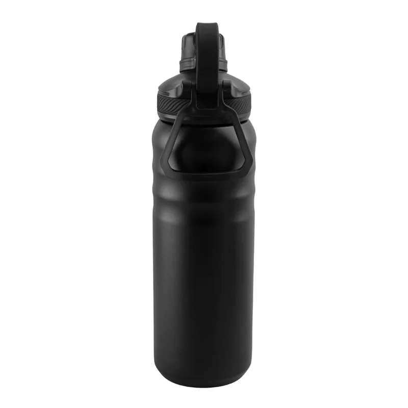 Hans Larsen Black Hans Larsen Cento Double-Walled Stainless Steel Vacuum Flask 720ml Hot And Cold Insulated Sports Water Bottle, Leak-Proof Lid with Carry Loop, Durable Travel Flask for Daily Use - Black  | Best Price UAE