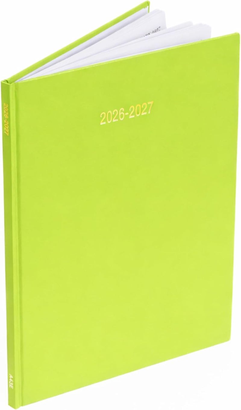 evelay 2024 2025 Academic A4 Week To View Hardback Diary Planner Organiser for School Student Teacher Mid Year (Lime) - Image 3