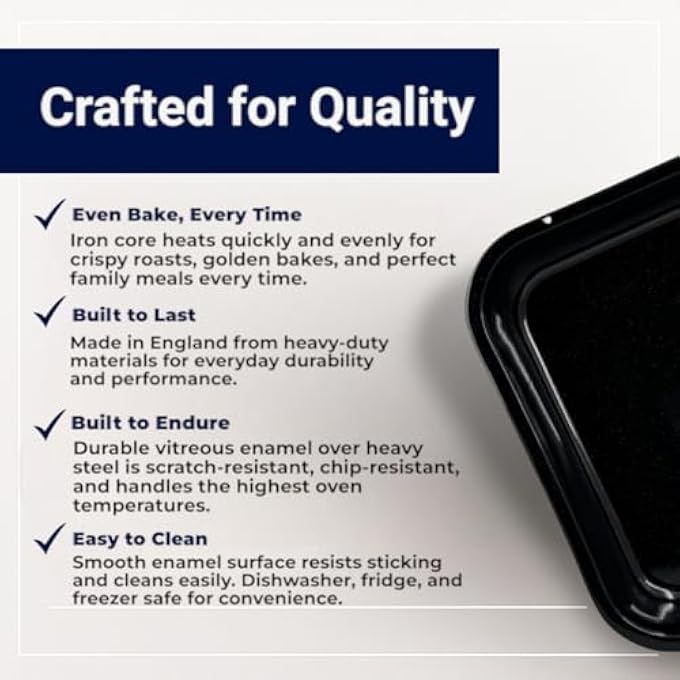 Samuel Groves 2X 28Cm Vitreous Enamel Roasting Pan Made In England By Chabrias Ltd Black Gbb0475942 - Image 5