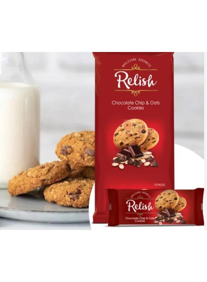 Relish Chocolate & Oats Relish Healthy Snack Bars, Wholesome Energy Bites with Real Oats & Cocoa, Pack of 12 - Image 2