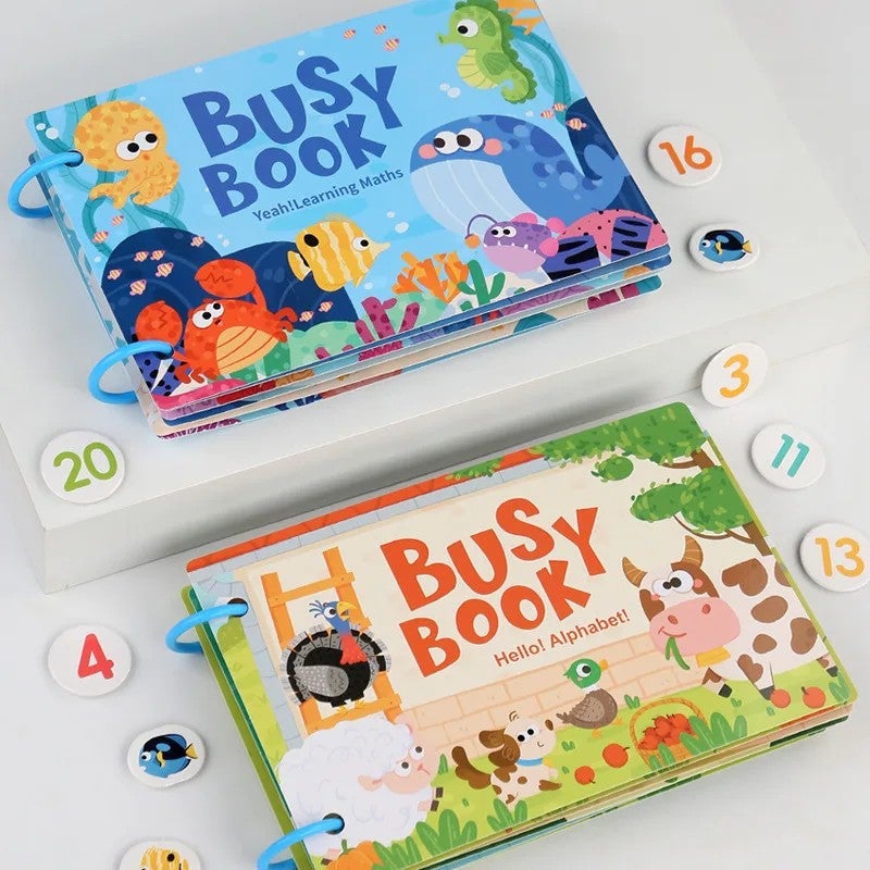 Bluejw Educational Toys Preschool Kindergarten Learning Busy Book with Sticker Activities for Kids Picture Books - Image 5
