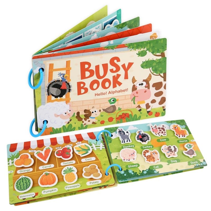 Bluejw Educational Toys Preschool Kindergarten Learning Busy Book with Sticker Activities for Kids Picture Books - Image 3