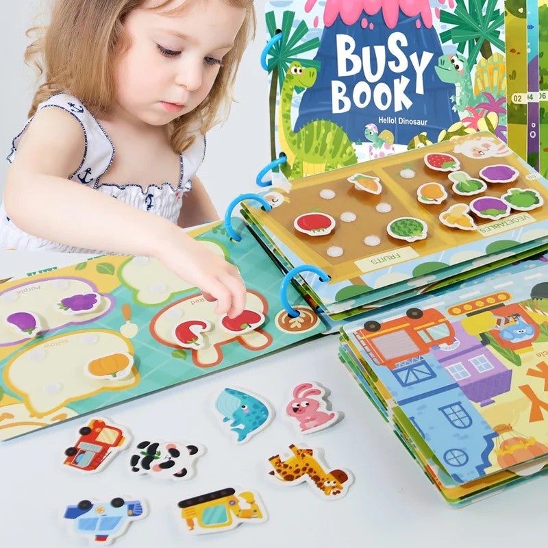 Bluejw Educational Toys Preschool Kindergarten Learning Busy Book with Sticker Activities for Kids Picture Books - Image 2