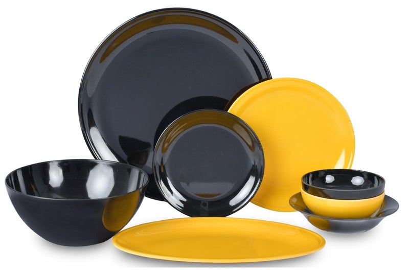 إنسباير طقم ميلامين 27 ق اسود * اصفر - Image 1