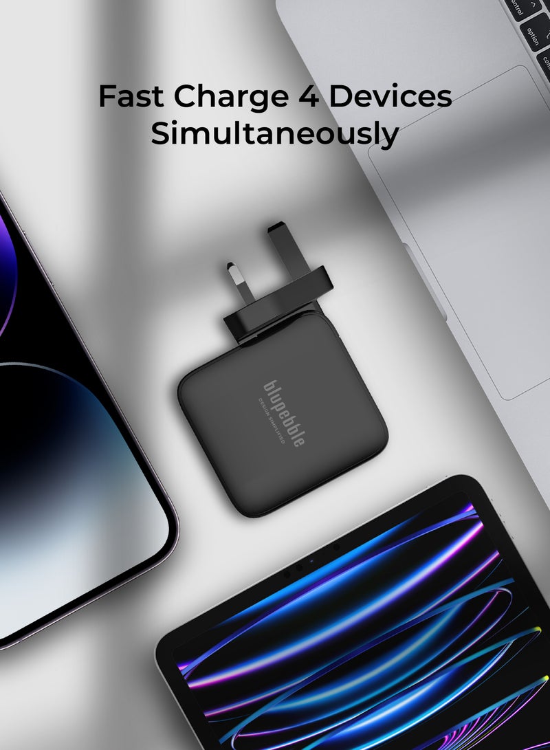 blupebble 140W GaN Fast Charger – 4-Port USB-C PD Power Adapter for Laptop, MacBook, iPhone 16, Samsung & More | Compact Type-C Charging Plug - Image 4