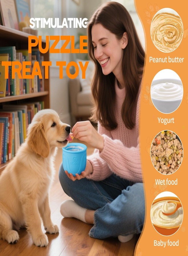 Bestalk Interactive Dog Toy, 2-in-1 Long-Lasting Treat Dispenser Dog Puzzle Feeder Toys, Stuffable Enrichment Freeze Lick Bowl for Boredom, Reduces Anxiety Silicone Fetch Catch Chew Toy - Image 4