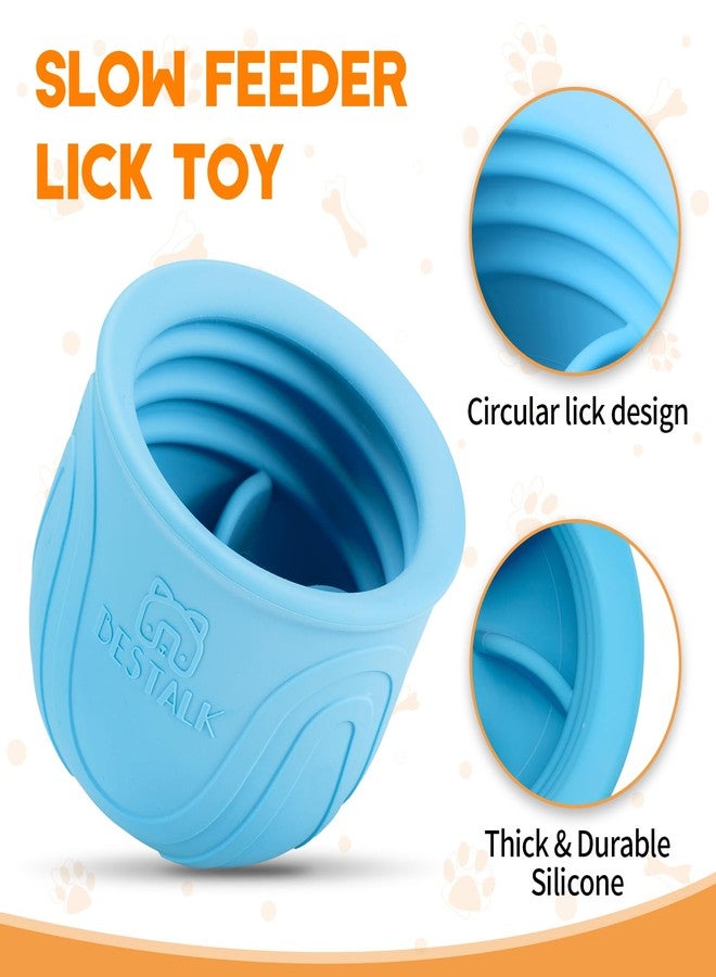 Bestalk Interactive Dog Toy, 2-in-1 Long-Lasting Treat Dispenser Dog Puzzle Feeder Toys, Stuffable Enrichment Freeze Lick Bowl for Boredom, Reduces Anxiety Silicone Fetch Catch Chew Toy - Image 3