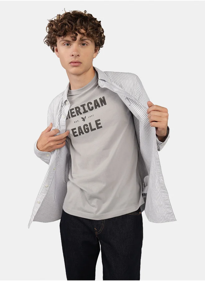 امريكان ايجل AE Slim Fit Everyday Oxford Button-Up Shirt
