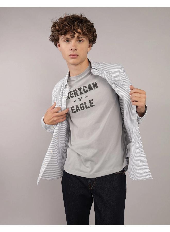 امريكان ايجل قميص أكسفورد بأزرار بقصة ضيقة للاستخدام اليومي - Image 1