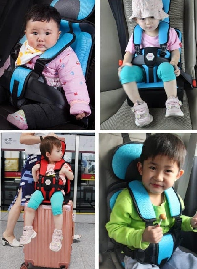 MIXDE Auto Child Safety Seat Simple Car Portable Seat Belt, Little Kids Seat Belt Adjuster,Travel Car Seat with Adjustable Shoulder Straps for Baby Kids 0-12 Years Old - Image 2