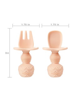 طقم 2 من أطباق السليكون المقسمة مع 2 ملعقة و 2 شوكة للأطفال والرضع; مستلزمات الفطام الذاتي; مجموعة تغذية الأطفال من السليكون خالية من BPA باللونين الوردي والكتان - pzsku/Z799CE898AD4DC3A7901BZ/45/_/1698906164/62862ac4-6ae6-4324-8ffe-400fa3163e19