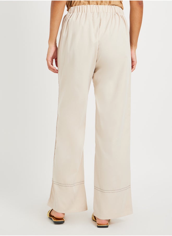 Take Two Contrast Stitching Loose Fit Pants  - Image 4