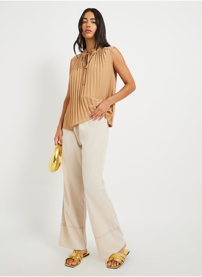 Take Two Contrast Stitching Loose Fit Pants  - Image 1