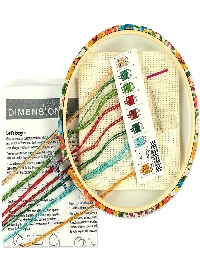 Dimensions 72-76315 Colorful Gnome Counted Cross Stitch Kit for Beginners, 6" D, Multicolor, 5pcs - Image 3