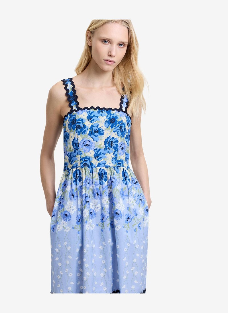 French Connection Women's Blue Multi Ivy Cambria Sundress Dress - Image 3