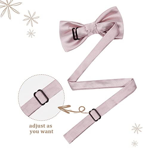 Kajeer Kids Boys Silk Bow Ties - Adjustable Bowtie for Baby Toddler Gifts（Bare Pink） - Image 3