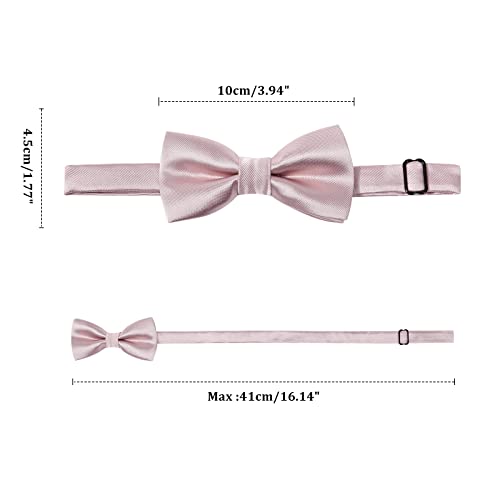 Kajeer Kids Boys Silk Bow Ties - Adjustable Bowtie for Baby Toddler Gifts（Bare Pink） - Image 4