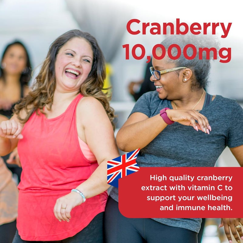 Healthspan Cranberry 10000mg 120 Tablets 10000mg Whole Cranberries Support for Your Wellbeing and Immune Health Added Vitamin C Vegan - Image 3