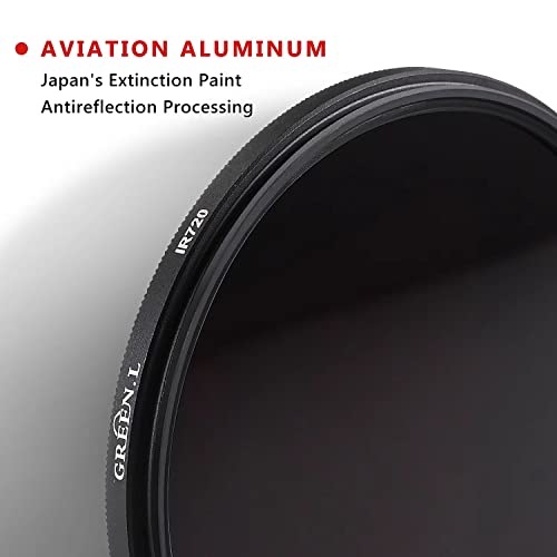 GREEN.L 52mm Infrared Filter, 52mm IR 720nm (R72) Filter for Camera Lens - Image 3