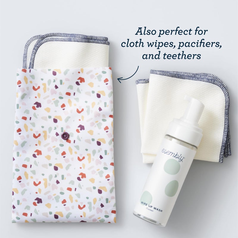 Esembly Snack + Sammy Pouches - Reusable Snack & Sandwich Bags| Silicone Storage Bag for Food | Microwave & Dishwasher Safe - Set of 2 - Botanic Gardens Amethyst - Image 5