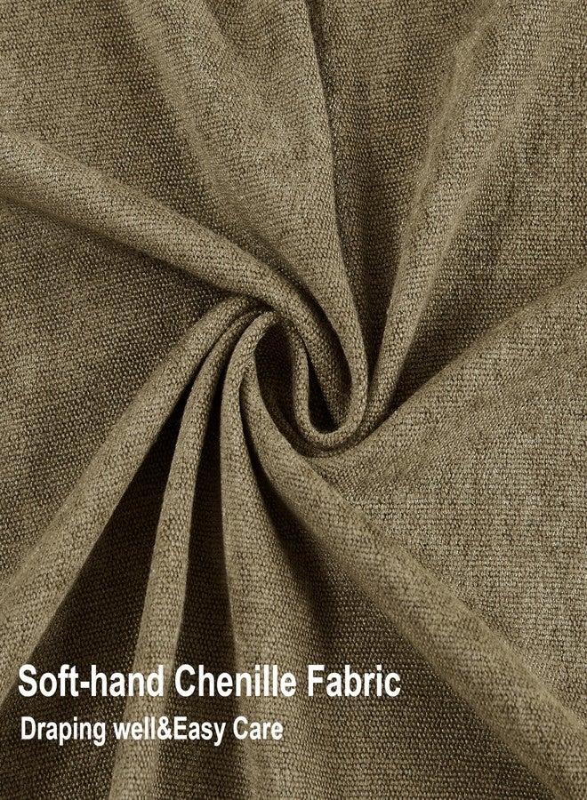 Vision Home Mocha Brown Pinch Pleated Curtains Velvet Chenille Light Filtering Window Curtains 84 inches for Living Room Bedroom Semi Sheer Pinch Pleat Drapes with Hooks 2 Panels 36" Wx84L,Mink - Image 4