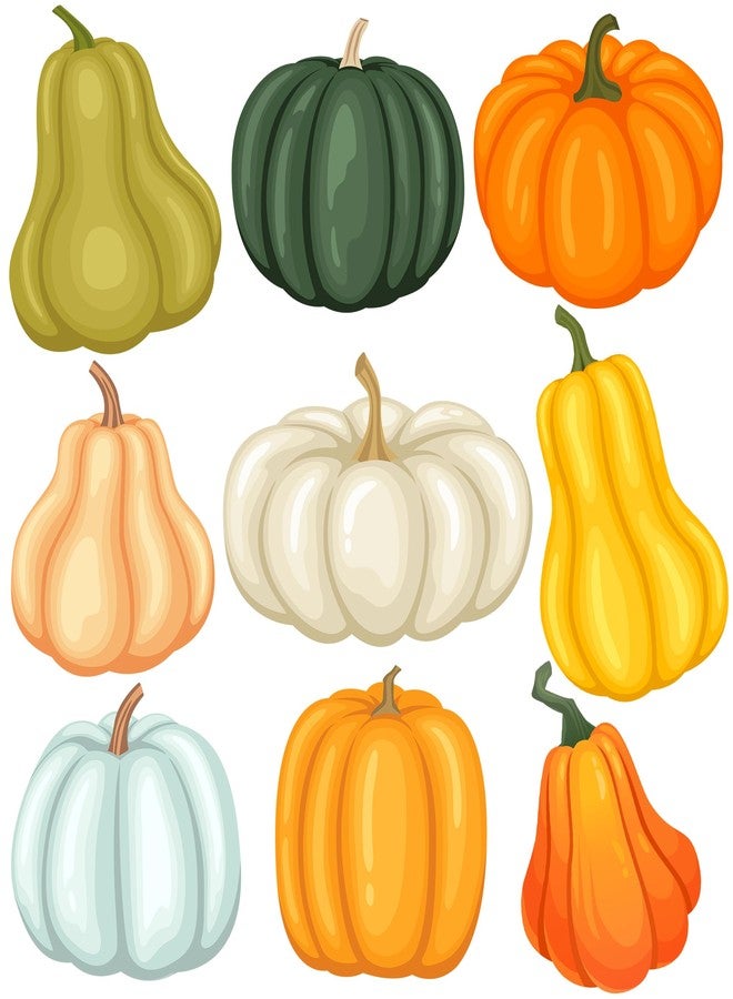 Lucleag 45 PCS Pumpkin Cutouts for Bulletin Board Decoration, Thanksgiving Fall Autumn Pumpkins Cutouts Pumpkin Cut Outs for Fall Autumn Party School Classroom Bulletin Board Decoration - Image 1