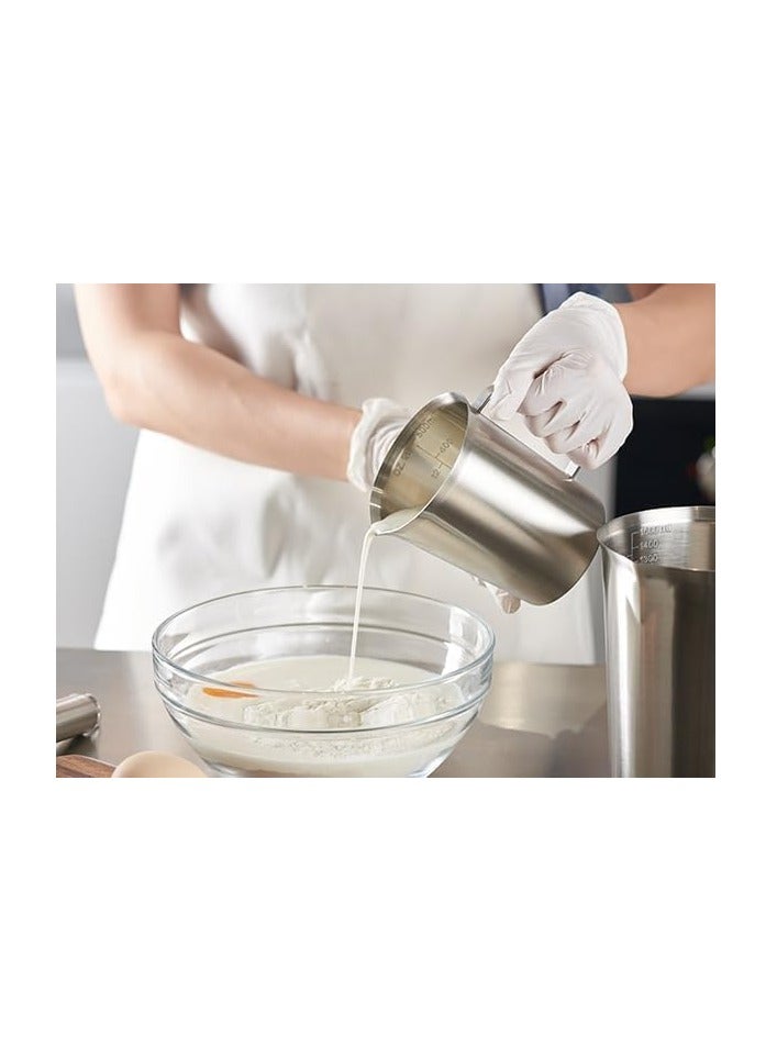 KASTWAVE Stainless Steel Measuring Cup, with Handle and Pour Lip, Metal Pitcher, Oz and ML Marking, for Baking and Cooking, Dishwasher, Freezer, and Preheated Oven Safe, Essential Kitchen Tools, 16OZ/500ML - Image 3