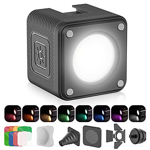 ULANZI LED فيديو لايت مقاوم للماء IP68 مجموعة إضاءة كاميرا مع مكعب صغير مع 8 فلاتر جيل ملونة، إضاءة تصوير قابلة للتعتيم محمولة 5500K CRI95+ لكاميرا DSLR سوني كانون نيكون كاميرا أكشن - Image 1